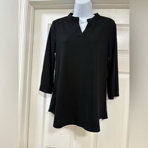 Zattcas black blouse with three quarter sleeve